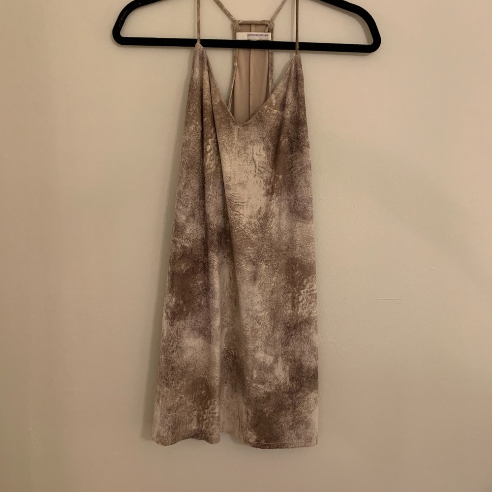 Lavender Brown MultiColor Neutral Slip Dress